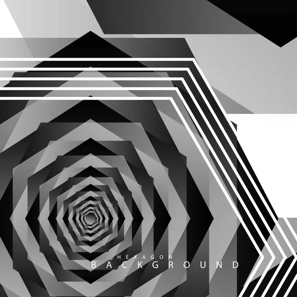 Siyah beyaz altıgen soyut arka plan
