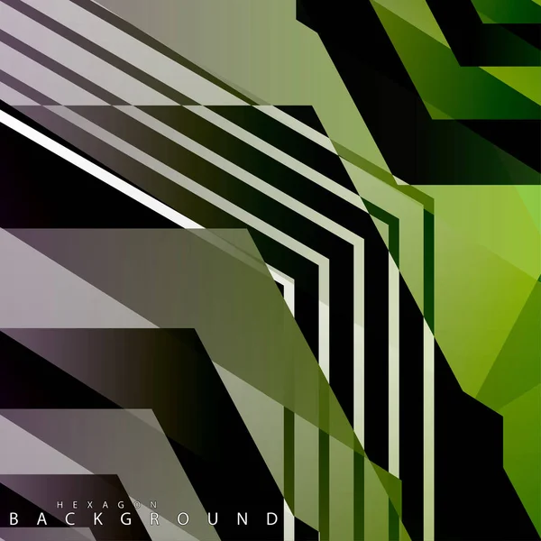 Bunte Sechseck abstrakten Hintergrund. transparenter Vektorhintergrund — Stockvektor