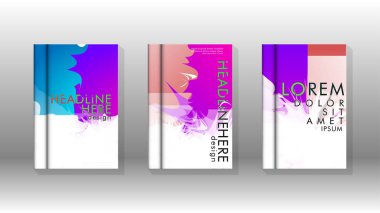 Renkli soyut sprey desenleri ile arka plan kapağı vektör tasarımı. Renk karışımı. Vektör Eps 10. Vektör çizimi