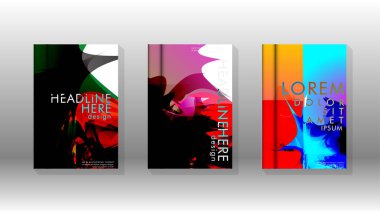 Renkli soyut sprey desenleri ile arka plan kapağı vektör tasarımı. Renk karışımı. Vektör Eps 10. Vektör çizimi