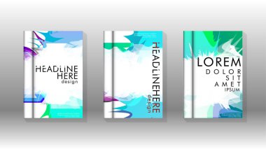 Renkli soyut sprey desenleri ile arka plan kapağı vektör tasarımı. Renk karışımı. Vektör Eps 10. Vektör çizimi