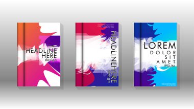 Renkli soyut sprey desenleri ile arka plan kapağı vektör tasarımı. Renk karışımı. Vektör Eps 10. Vektör çizimi