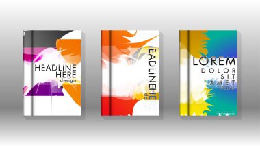 Renkli soyut sprey desenleri ile arka plan kapağı vektör tasarımı. Renk karışımı. Vektör Eps 10. Vektör çizimi