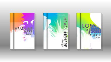 Renkli soyut sprey desenleri ile arka plan kapağı vektör tasarımı. Renk karışımı. Vektör Eps 10. Vektör çizimi