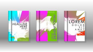 Renkli soyut sprey desenleri ile arka plan kapağı vektör tasarımı. Renk karışımı. Vektör Eps 10. Vektör çizimi