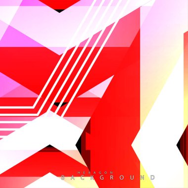 renkli altıgen soyut arka plan. Saydam vektör arka planı