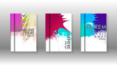 Renkli soyut sprey desenleri ile arka plan kapağı vektör tasarımı. Renk karışımı. Vektör Eps 10. Vektör çizimi