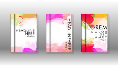 Renkli soyut sprey desenleri ile arka plan kapağı vektör tasarımı. Renk karışımı. Vektör Eps 10. Vektör çizimi