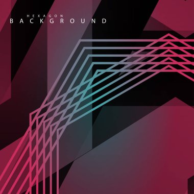 renkli altıgen soyut arka plan. Saydam vektör arka planı