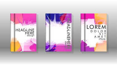 Renkli soyut sprey desenleri ile arka plan kapağı vektör tasarımı. Renk karışımı. Vektör Eps 10. Vektör çizimi