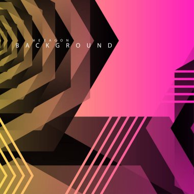 renkli altıgen soyut arka plan. Saydam vektör arka planı