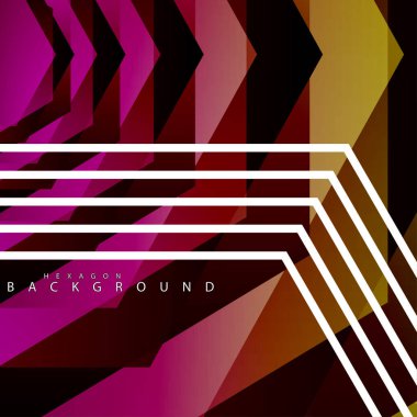 renkli altıgen soyut arka plan. Saydam vektör arka planı