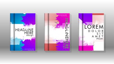 Renkli soyut sprey desenleri ile arka plan kapağı vektör tasarımı. Renk karışımı. Vektör Eps 10. Vektör çizimi