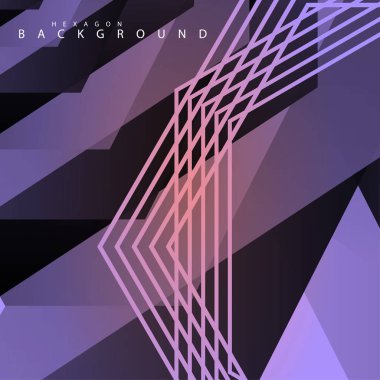 renkli altıgen soyut arka plan. Saydam vektör arka planı