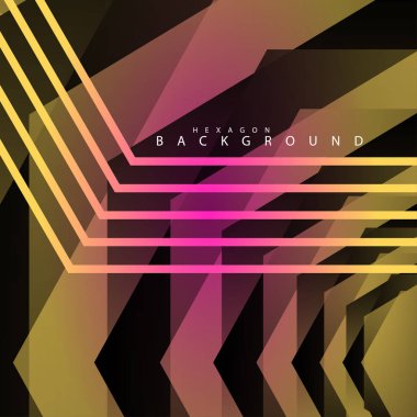 renkli altıgen soyut arka plan. Saydam vektör arka planı
