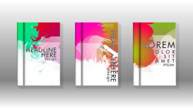 Renkli soyut sprey desenleri ile arka plan kapağı vektör tasarımı. Renk karışımı. Vektör Eps 10. Vektör çizimi