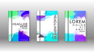 Renkli soyut sprey desenleri ile arka plan kapağı vektör tasarımı. Renk karışımı. Vektör Eps 10. Vektör çizimi