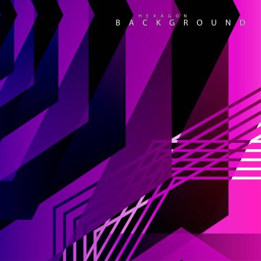 renkli altıgen soyut arka plan. Saydam vektör arka planı