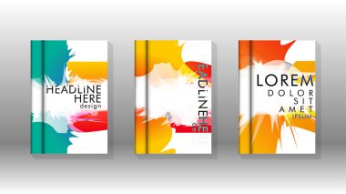 Renkli soyut sprey desenleri ile arka plan kapağı vektör tasarımı. Renk karışımı. Vektör Eps 10. Vektör çizimi