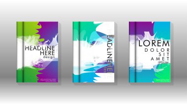 Renkli soyut sprey desenleri ile arka plan kapağı vektör tasarımı. Renk karışımı. Vektör Eps 10. Vektör çizimi