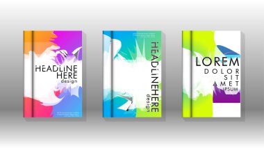 Renkli soyut sprey desenleri ile arka plan kapağı vektör tasarımı. Renk karışımı. Vektör Eps 10. Vektör çizimi