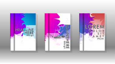 Renkli soyut sprey desenleri ile arka plan kapağı vektör tasarımı. Renk karışımı. Vektör Eps 10. Vektör çizimi