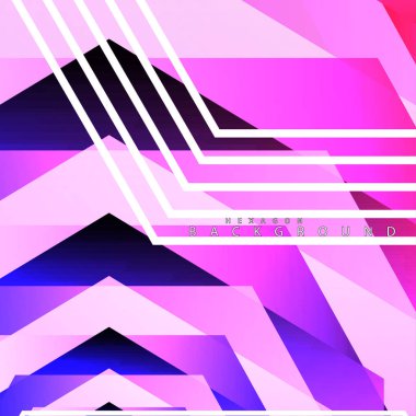 renkli altıgen soyut arka plan. Saydam vektör arka planı