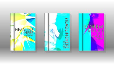 Renkli soyut sprey desenleri ile arka plan kapağı vektör tasarımı. Renk karışımı. Vektör Eps 10. Vektör çizimi