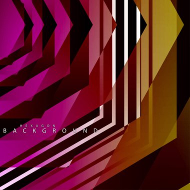 renkli altıgen soyut arka plan. Saydam vektör arka planı