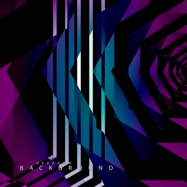 renkli altıgen soyut arka plan. Saydam vektör arka planı