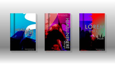 Renkli soyut sprey desenleri ile arka plan kapağı vektör tasarımı. Renk karışımı. Vektör Eps 10. Vektör çizimi