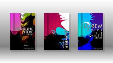 Renkli soyut sprey desenleri ile arka plan kapağı vektör tasarımı. Renk karışımı. Vektör Eps 10. Vektör çizimi