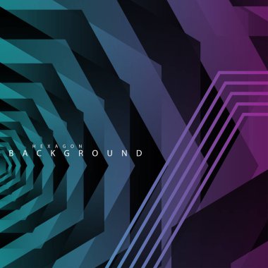 renkli altıgen soyut arka plan. Saydam vektör arka planı