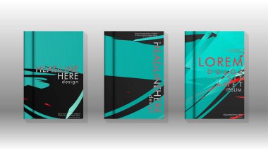 Geometrik tasarım arka planlı kapak kitabı