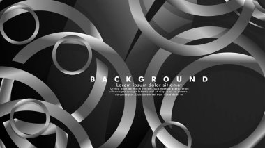 Lüks parlak gri daireler ile soyut metal vektör arka plan