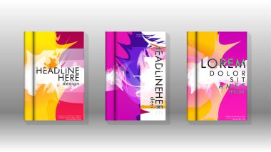 Renkli soyut sprey desenleri ile arka plan kapağı vektör tasarımı. Renk karışımı. Vektör Eps 10. Vektör çizimi