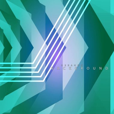 renkli altıgen soyut arka plan. Saydam vektör arka planı