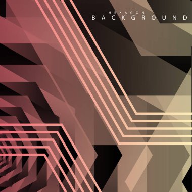 renkli altıgen soyut arka plan. Saydam vektör arka planı