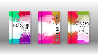 Renkli soyut sprey desenleri ile arka plan kapağı vektör tasarımı. Renk karışımı. Vektör Eps 10. Vektör çizimi