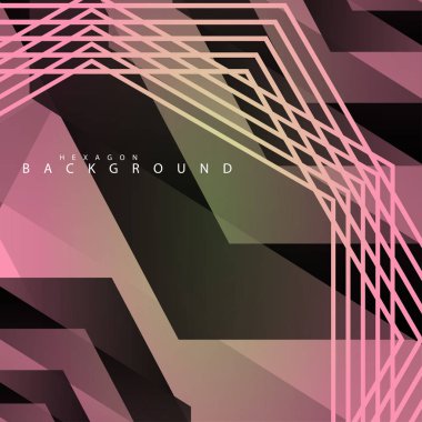 renkli altıgen soyut arka plan. Saydam vektör arka planı