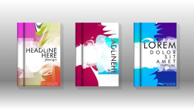 Renkli soyut sprey desenleri ile arka plan kapağı vektör tasarımı. Renk karışımı. Vektör Eps 10. Vektör çizimi