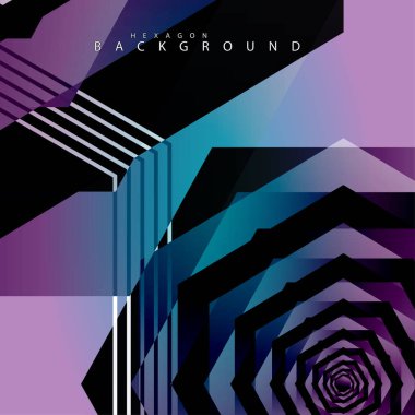 renkli altıgen soyut arka plan. Saydam vektör arka planı