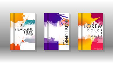 Renkli soyut sprey desenleri ile arka plan kapağı vektör tasarımı. Renk karışımı. Vektör Eps 10. Vektör çizimi