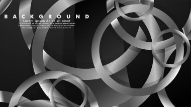Lüks parlak gri daireler ile soyut metal vektör arka plan