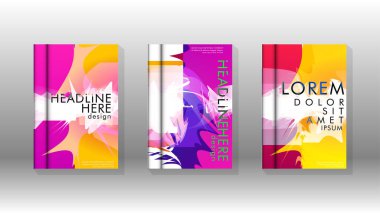 Renkli soyut sprey desenleri ile arka plan kapağı vektör tasarımı. Renk karışımı. Vektör Eps 10. Vektör çizimi