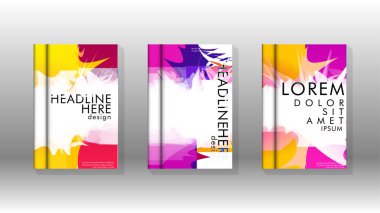 Renkli soyut sprey desenleri ile arka plan kapağı vektör tasarımı. Renk karışımı. Vektör Eps 10. Vektör çizimi