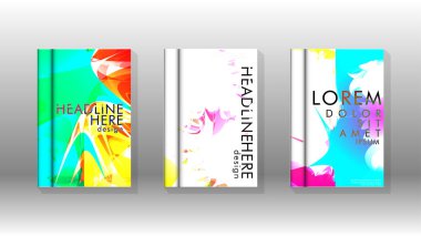 Renkli soyut sprey desenleri ile arka plan kapağı vektör tasarımı. Renk karışımı. Vektör Eps 10. Vektör çizimi