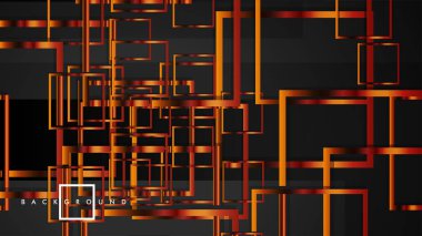 Vektör Modern Soyut Kareler Arka Planlar . siyah ve metal renk degradesi ile. eps 10 şablonu