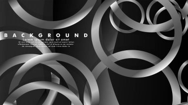 Lüks parlak gri daireler ile soyut metal vektör arka plan