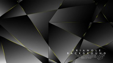 Soyut Arka Plan Geometrik Lüks çokgen desenleri ve Sarı üçgen çizgileri ile